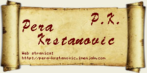 Pera Krstanović vizit kartica